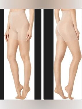 Spanx Red Hot High Waist Sheer Shaping Sheers Tights Barest Bare Nude Size 5 NEW